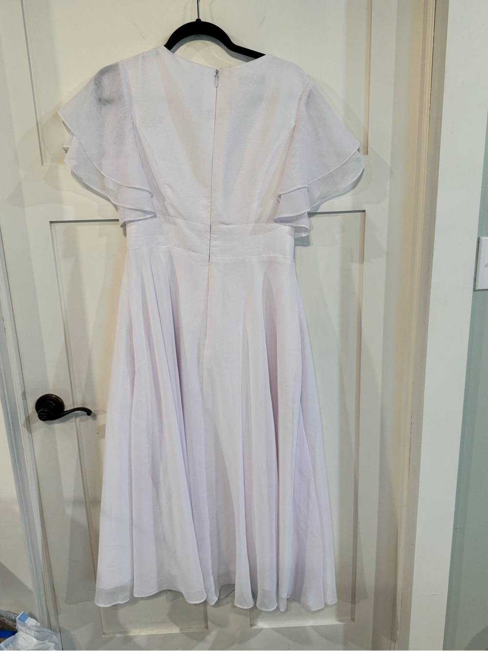 JJs House Wedding Dress Ruffle Chiffon - size 10: NWT - Picture 4 of 5